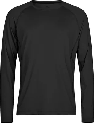 Image de Tee Jays - T-shirt court manches longues pour homme BC5123 (L) (Noir)