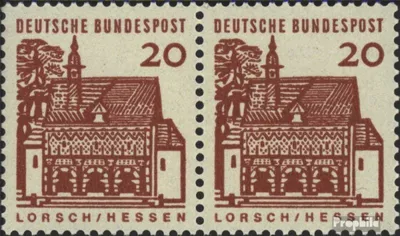 Produktbild von Briefmarken BRD (BR.Deutschland) 1964 Mi 456wP waagerechtes Paar gestempelt Bauwerke