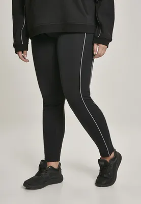 Zdjęcie produktu dla Damskie legginsy Urban Classics Ladies High Waist Reflective Leggins, czarne – XS