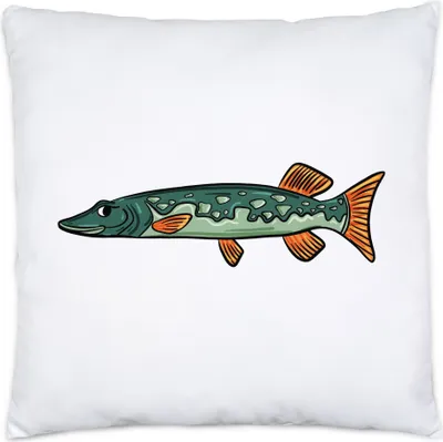 Produktbild von Fisch Kissen Inkl Füllung Angler Angeln Fische Angelzubehör Geschenkidee Karpfen Dorsch Hecht Forelle