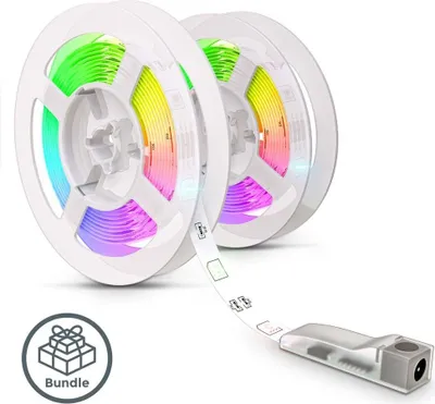 Produktbild von 2x LED Band Streifen 3m Stripe RGB Farbwechsel Lichtleiste Fernbedienung 230V