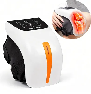 Produktbild von Kabelloses Knie Massagegerät mit Infrarot-Wärme, Vibration & LED Display, wiederaufladbar, für Alltag & Sport