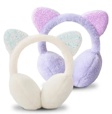 Immagine prodotto di Copriorecchie per bambini, in peluche, regolabili, per proteggere dal freddo, ideali per le giornate fredde