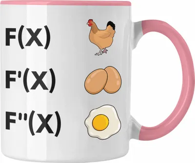 Produktbild von Trendation - Mathematik Lehrer Tasse Ableitung Lustiges Mathe Geschenk Mathelehrer (Rosa)