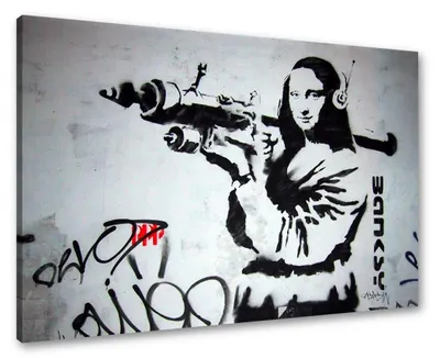 Obrázek produktu pro Obraz na plátně Mona Lisa 80x60 cm Street Art zarámovaný