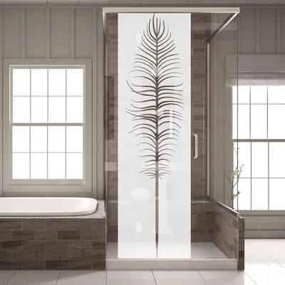 Image de Film anti-regards – Feather – Film autocollant pour fenêtres et portes de douche – 120 x 35 cm