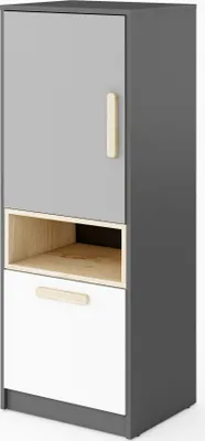 Produktbild von Furniture24 Schrank POK P07, Mehrzweckschrank, Kommode, Highboard mit Tür und Schubkasten, für Jugendzimmer und Kinderzimmer