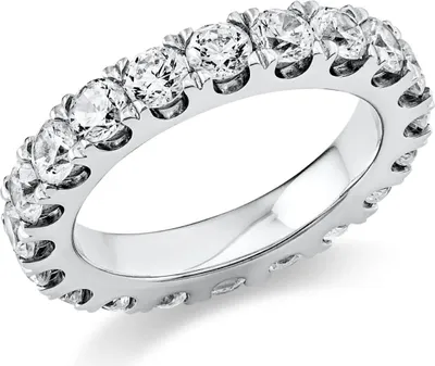 Produktbild von Memoire Ring aus 585 Gold Weißgold 19 Brillanten 2,76ct TW-SI B:3,7mm Innenumfang 54mm  Ø17.2mm