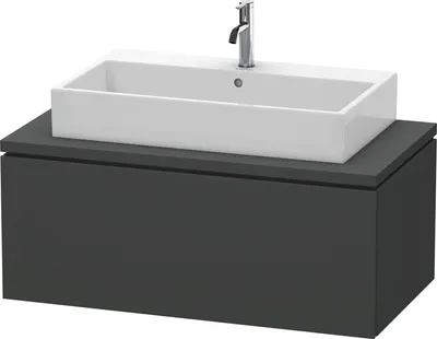 Produktbild von Konsolenunterschrank L-CUBE 400x1020x547mm graphit matt graphit matt