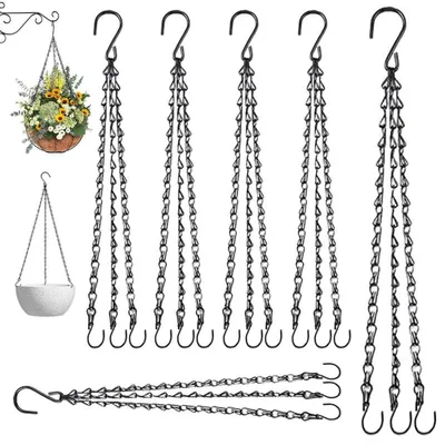 Productafbeelding van Set van 6 Bloemenhanger Kettingen 46 cm Zwart
