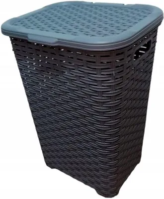 Obrázek produktu pro KATEX Koš na prádlo šedý ratanový 60 l