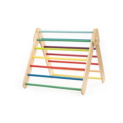 Image de leg&go Triangle d'escalade Montessori en Bois pour Enfants, Coloré