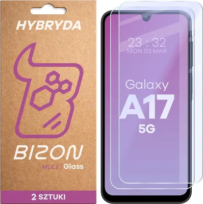 Produktbild von Flexibles Hybridglas für Galaxy A17 5G, Bizon Glass Mule Duo, 2 Stück