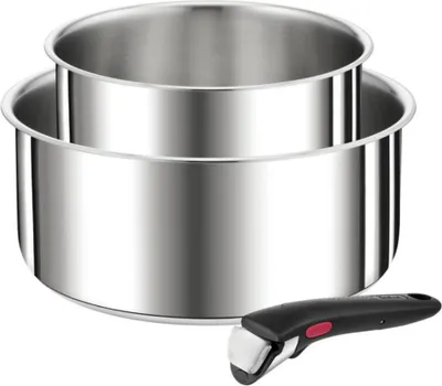 Produktbild von Set mit 2 edelstahltöpfen 16/20 cm + griff Tefal L9739302