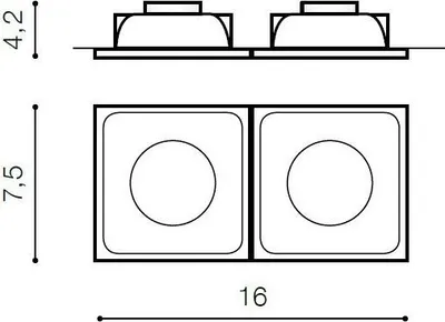 Imagen del producto de Lámpara empotrada "Ocho" Pio 2 AZ1719, marca Azzardo