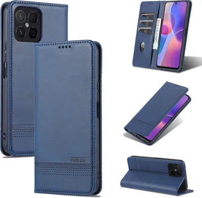 Obrázek produktu pro Honor X8 Leather Case, Flip Cover Wallet Case Magnetic Closure Stand Protective Cover pro Honor X8 Blue