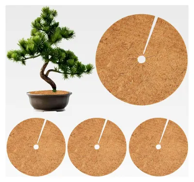 Produktbild von 4 Stück 40 cm Kokosmatten für den Winterschutz von Pflanzen im Freien, wiederverwendbare Kokosscheiben für Frostschutz und nachhaltigen Pflanzenschutz