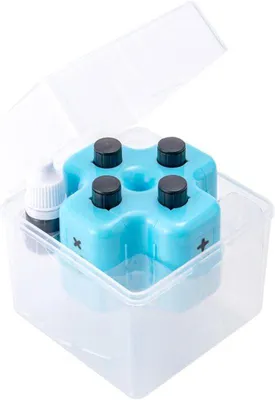 Productafbeelding van Wiskunde Oefenstempel - Rekenroller 4-in-1 - Kinderen Leren - Draaiend Rekenwiel - 9x9x9 cm - Blauw