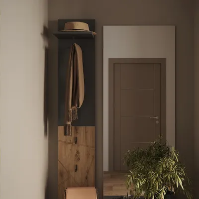 Immagine prodotto di Appendiabiti da parete Vicco Irma Antracite/Artisan 31 x 160 cm, Model 59040