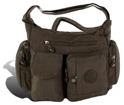 Obrázok produktu pre Taška Street nylonová taška dámska kabelka hnedá 32x20x12 D2OTJ205N