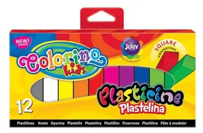 Obrázek produktu pro Čtvercová plastelína Colorino Kids 12 barev