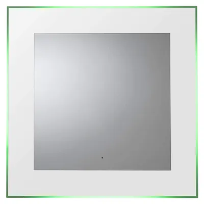 Beleuchteter Spiegel mit Glasfront, Wandmontage, 3x40x60,5 cm