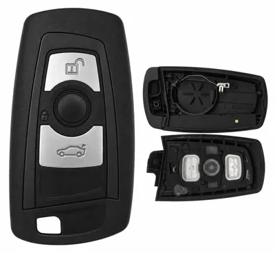 Produktbild von Auto Schlüssel Smartkey Funk Fernbedienung Sender 3 Tasten Gehäuse + Notschlüssel Rohling kompatibel mit BMW