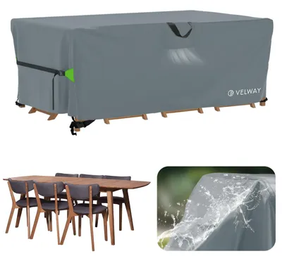 Productafbeelding van Velway tuinstoelbeschermer, waterdicht en winddicht, 180x120x74 cm, grijs