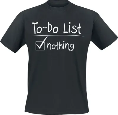 Produktbild von Sprüche T-Shirt Herren To-Do List schwarz L