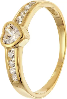 trendor 68406 Damenring Herz Zirkonias Gold 333/8K 1