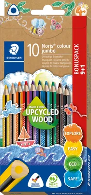 Produktbild von STAEDTLER Dreikant-Buntstift Noris colour jumbo 9+1 Etui