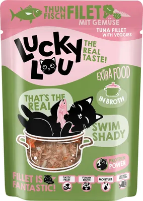 Produktbild von Lucky Lou 62980, Adult, jede Rasse, Thunfisch, Gemüse, 70 g, Getreidefrei
