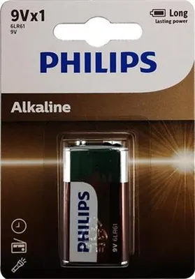Immagine prodotto di Batteria Philips 6LR61A1B/10 Alcalina 9V 1pc