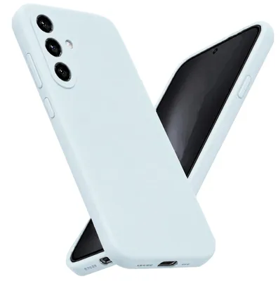 Produktbild von Silikonhülle für Samsung Galaxy S22 in Babyblau Schutzhülle mit Mikrofaser Inlay Cover Tasche
