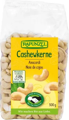 Produktbild von Rapunzel Cashewkerne ganz,(500g)Bio