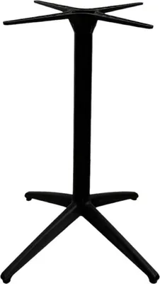Image de Pied de table en Aluminium et Polypropylène Noir pour Exterieur