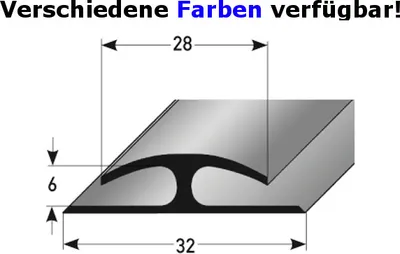 Produktbild von PVC-Einfassleiste "Abrantes" Doppelseitige Einfassleiste für Designbeläge, 6 mm Einfasshöhe, aus weichem PVC, Typ 357-grau