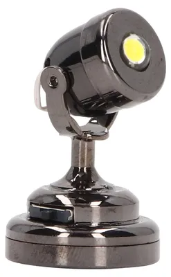Immagine prodotto di Miniatura LED con luce laser per casa delle bambole con interruttore a base per casa delle bambole in scala 1:12, nero lucido