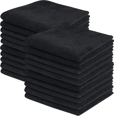 Produktbild von Mikrofasertücher Schwarz 20x20 cm 20er Set - Fusselfrei & Umweltfreundlich