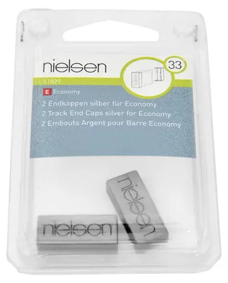 Produktbild von nielsen Endkappen silber für Economy-Galerieschiene (2 Stück/Packung)