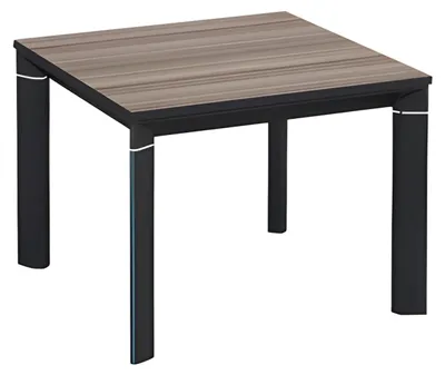 Immagine prodotto di Tavolino in legno quadrato con struttura in metallo nero per soggiorno moderno