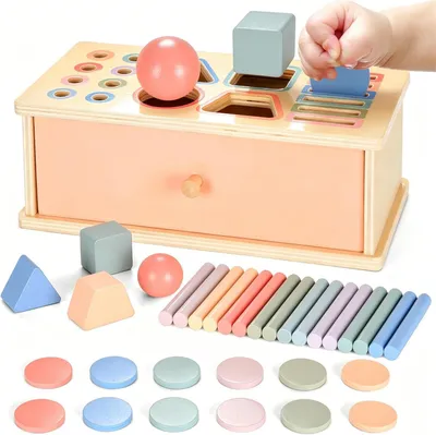 Immagine prodotto di Giocattoli Montessori per bambini dai 1 anno in su – Giocattoli per l'apprendimento dei colori per bambini piccoli