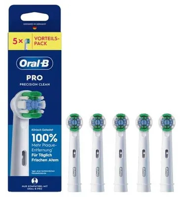 Image de Oral-B Pro Precision Clean, lot de 5 brossettes, couleur : blanc