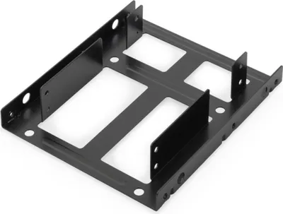 Produktbild von Digitus Zweifach 2.5" HDD/SSD Interner Einbaurahmen inkl. Kabelset, Universal, Montagerahmen, Metall, Schwarz, 2.5", China
