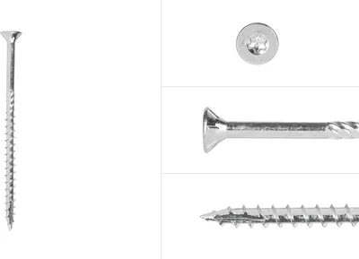 Obrázok produktu pre Pozinkované skrutky do drevotriesky 4,5 x 80 mm s čiastočným závitom Torx 20 - balenie 200 skrutiek