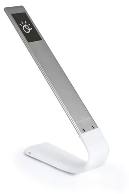 Augenschonende LED-Tischlampe, Silber, 3 Farbmodi, dimmbar