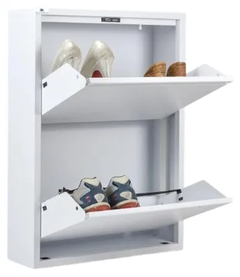 Produktbild von Schuhschrank Dabadí, Schuhregal, Mehrzweck-Eingangsgarderobe, Möbel für Schuhe, 50x15h71 cm, Weiß
