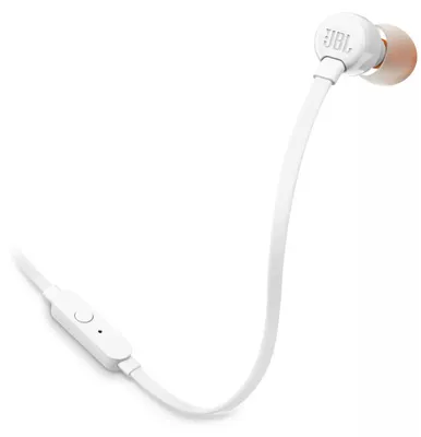 Obrázok produktu pre JBL Tune 110, Kábel, 20 - 20000 Hz, Hovor / hudba, Slúchadlá s mikrofónom, Biela