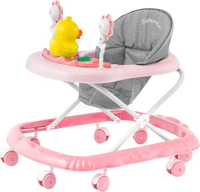 Produktbild von SEVICO Lauflernhilfe Babywalker mit Spielset Lauflernwagen Gehfrei Baby Kinder Rosa V23-ROSE