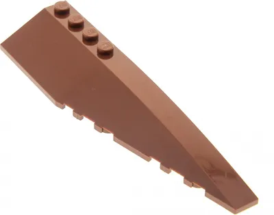 Immagine prodotto di 1x mattoncino Lego 12x3x1 rosso marrone tetto inclinato a destra 7752 7654 7260 42060